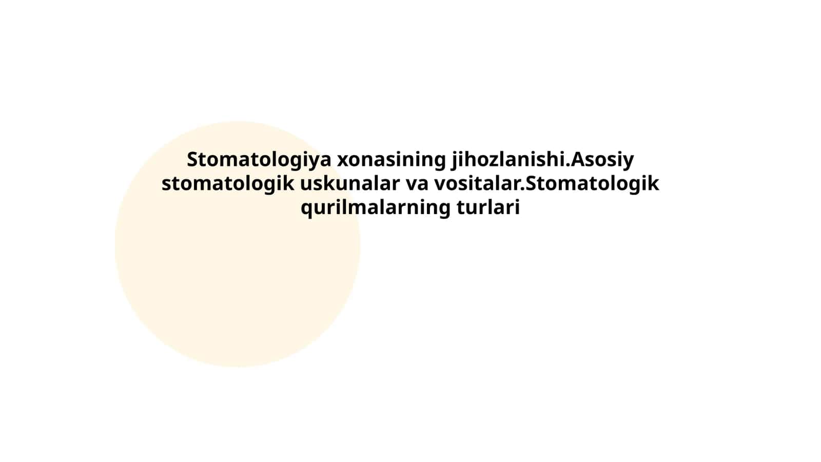 Stomatologik kreslo