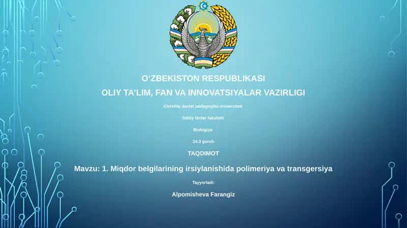 Polimeriya va Transgersiya