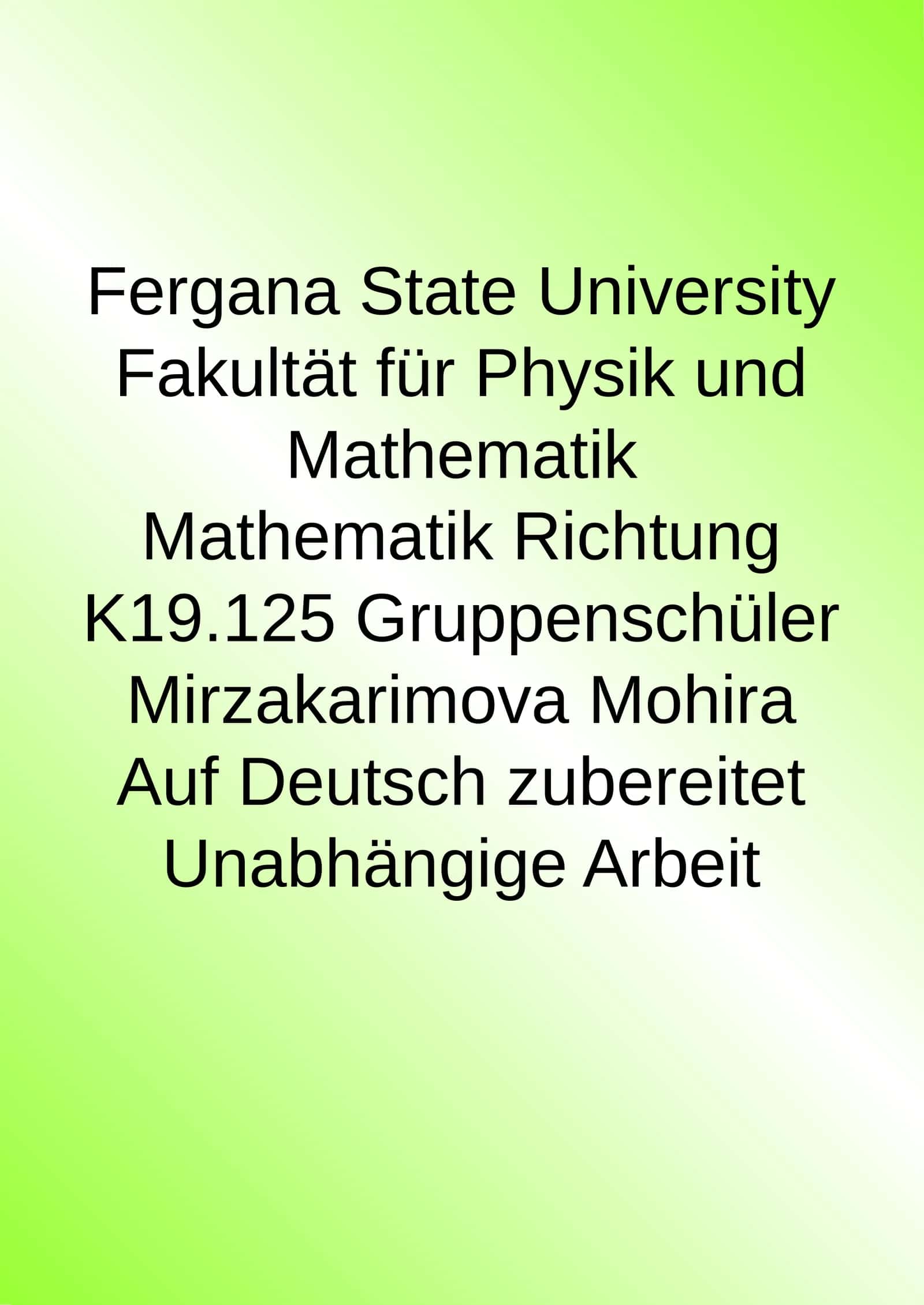 Das Thema: Der Beruf