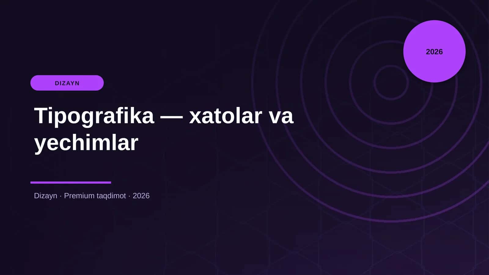 Tipografika — xatolar va yechimlar