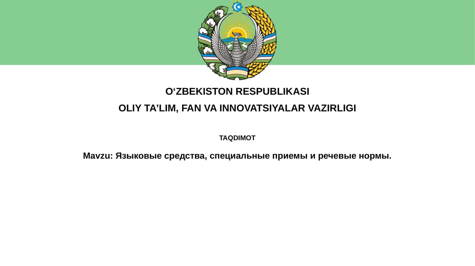 Nutq vositalari va uslubiy usullari