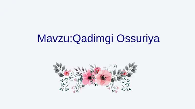 Qadimgi Ossuriya