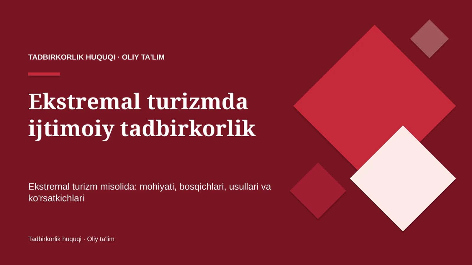 ekstremal turizmda ijtimoiy tadbirkorlik 7693