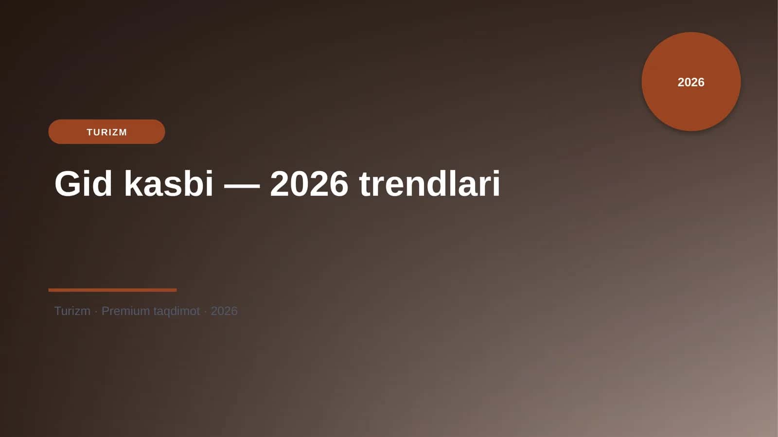Gid kasbi — 2026 trendlari
