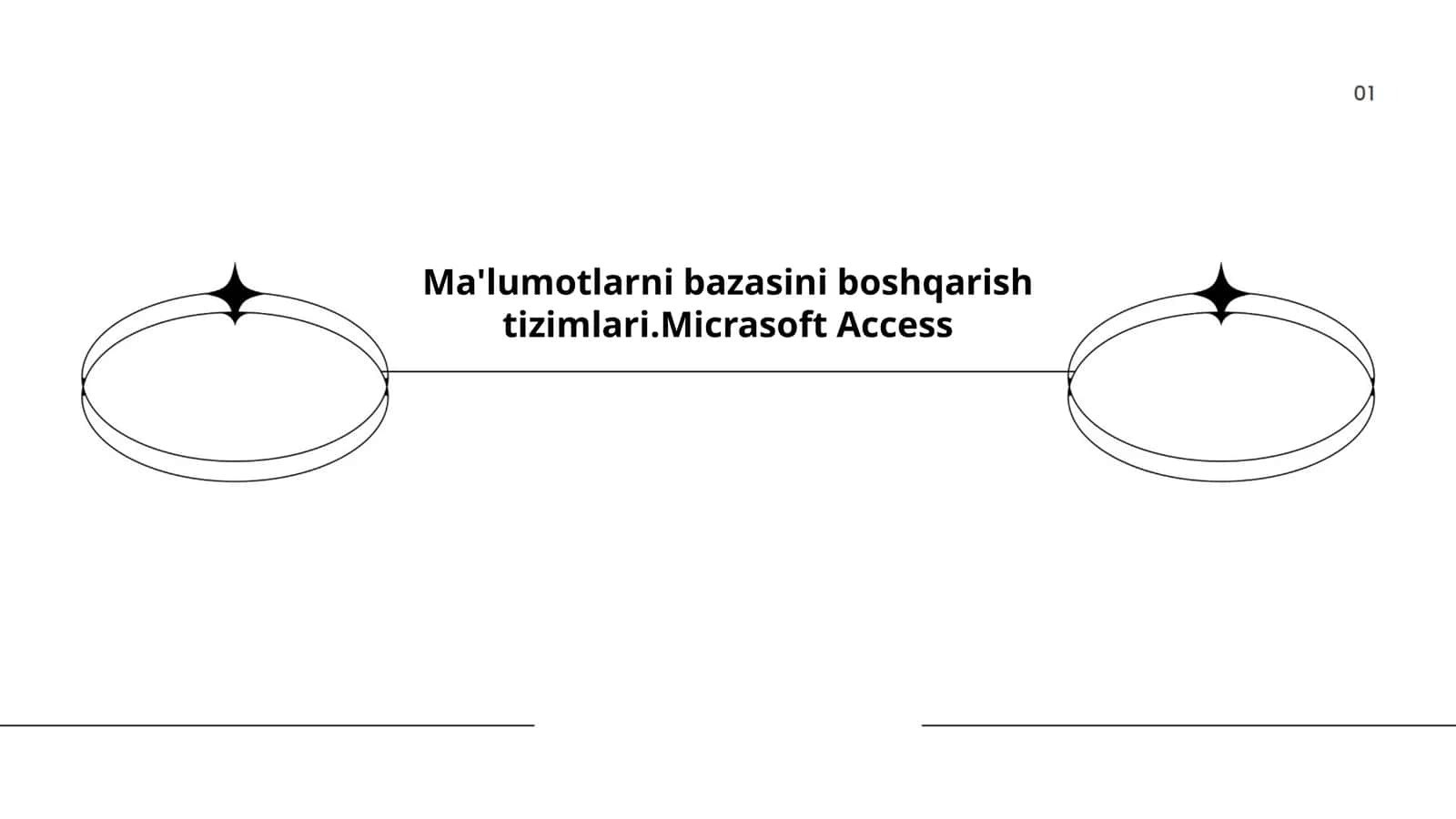 Ma'lumotlarni bazasini boshqarish tizimlari.Micrasoft Access
