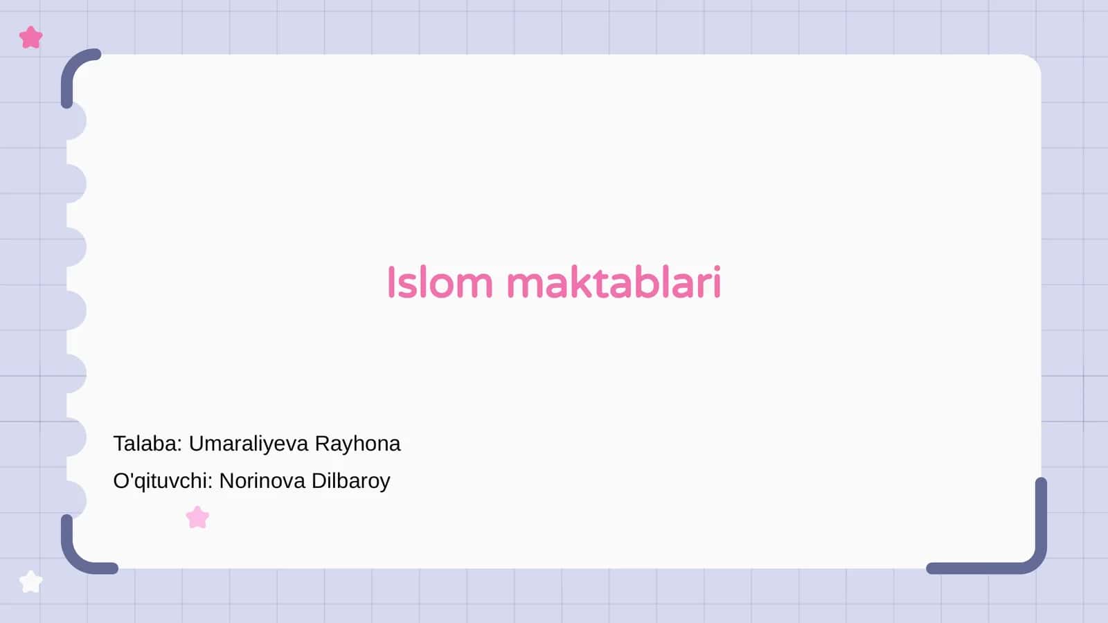 Islom maktablari