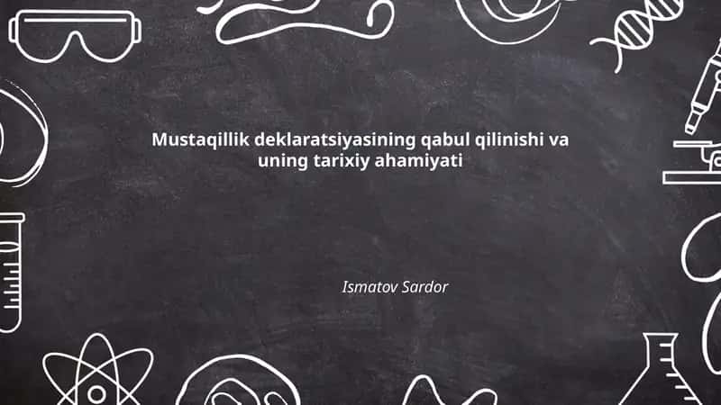 Mustaqillik deklaratsiyasining qabul qilinishi va uning tarixiy ahamiyati