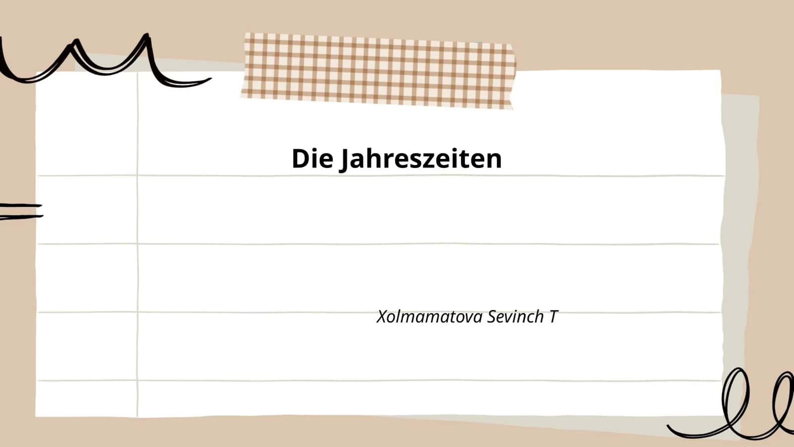 Die Jahreszeiten