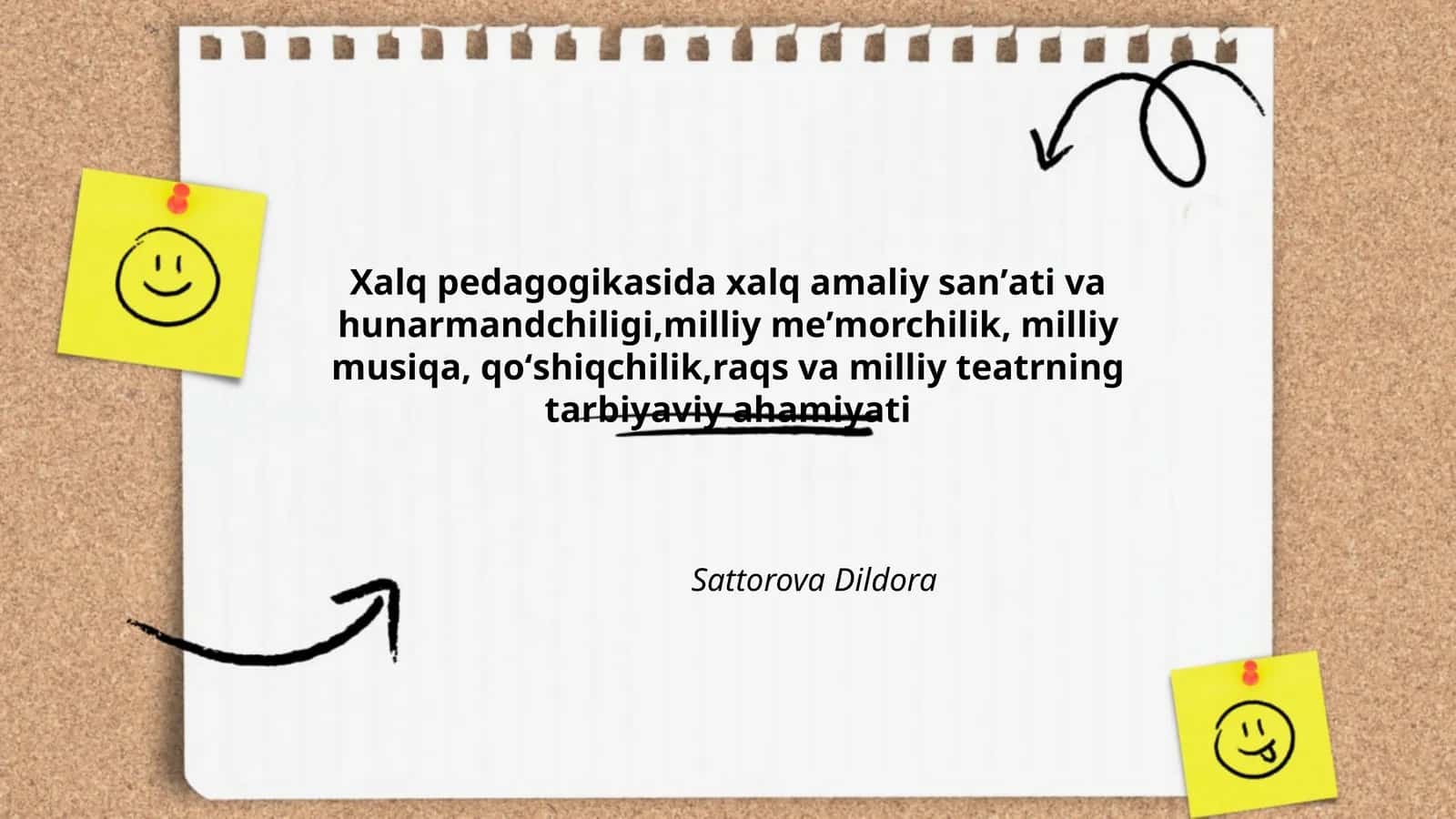 Xalq pedagogikasida xalq amaliy sanʼati va hunarmandchiligi
