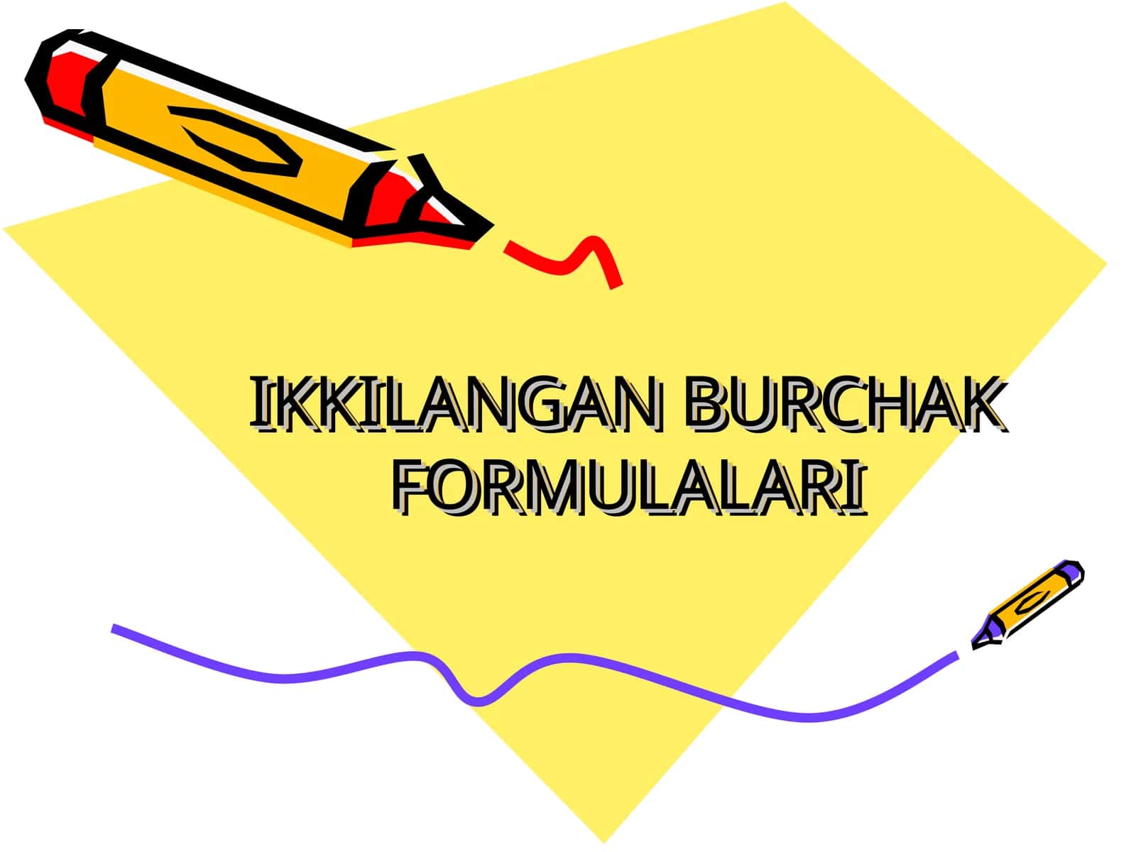Ikkilangan burchak formulalari