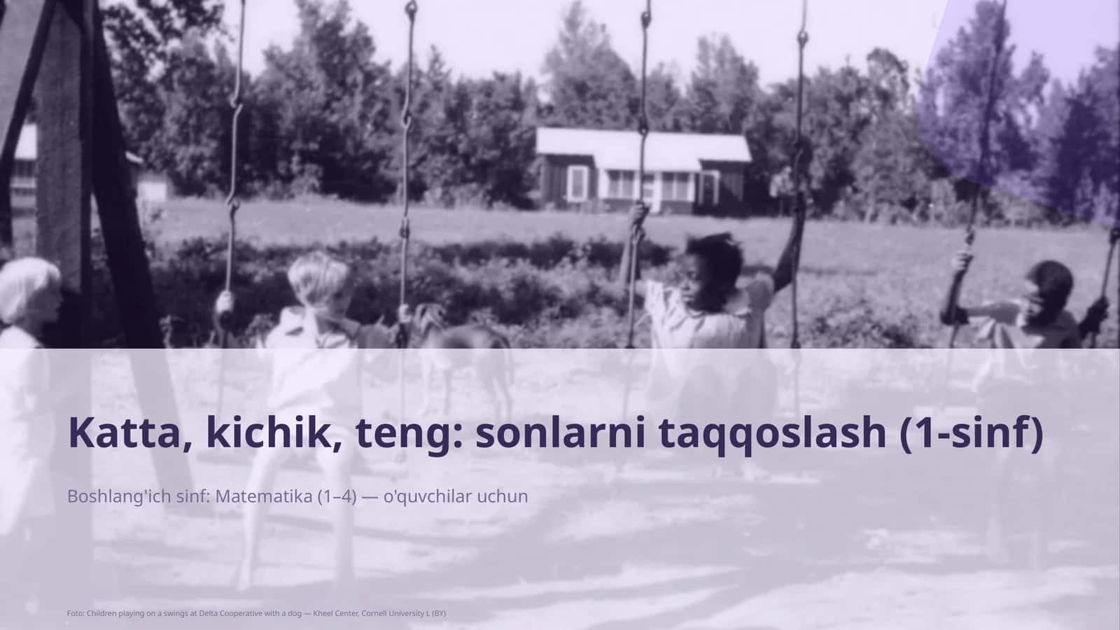Katta, kichik, teng: sonlarni taqqoslash (1-sinf)