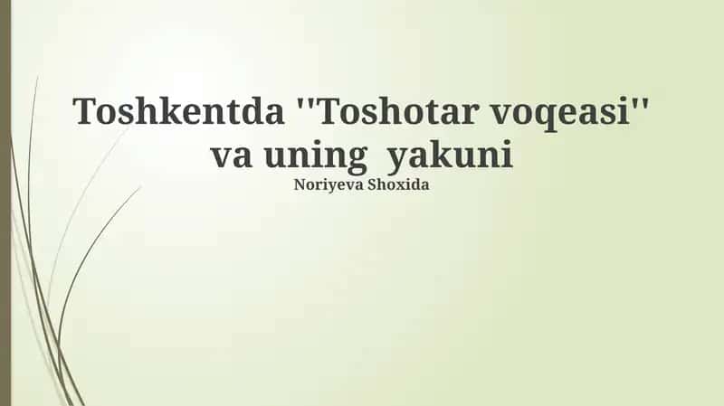 Toshotar voqeasi