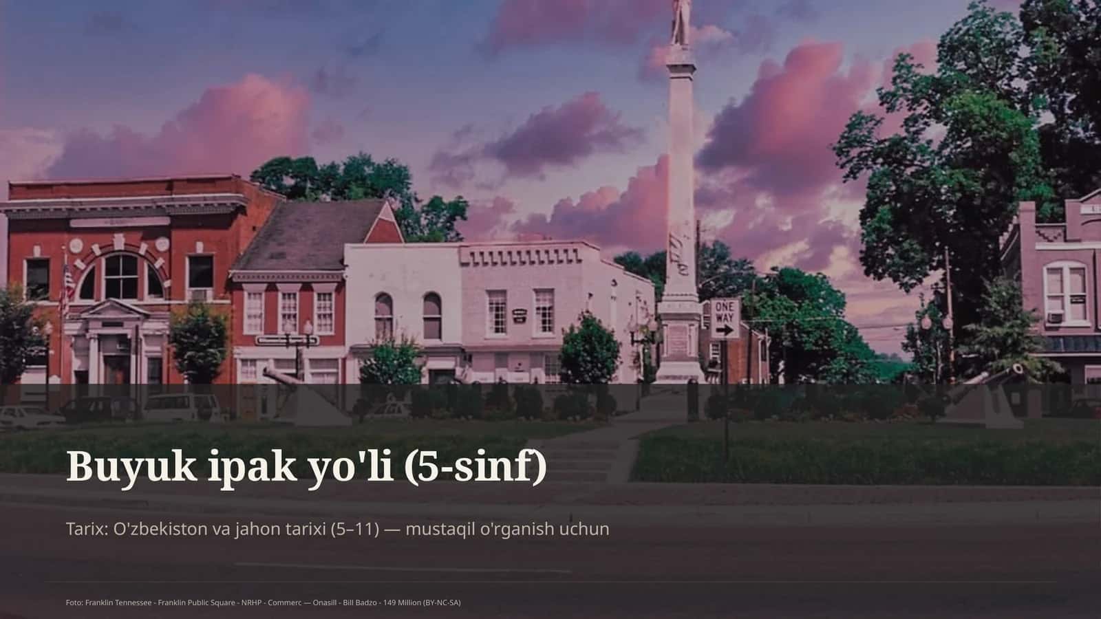 Buyuk ipak yo'li (5-sinf)