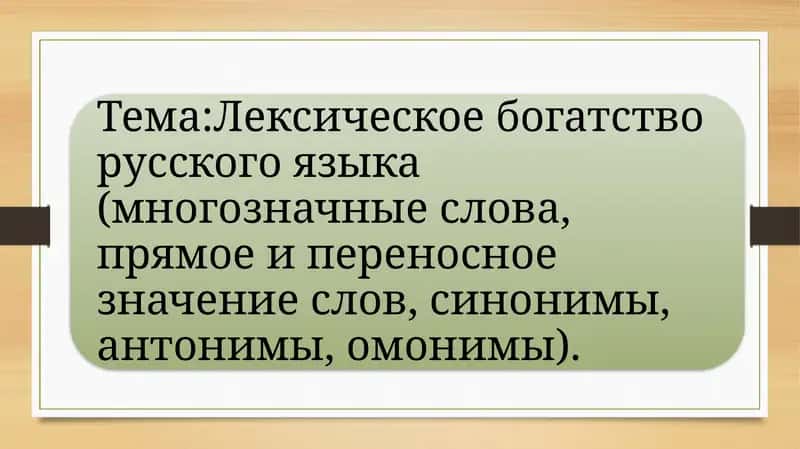 Однозначные слова