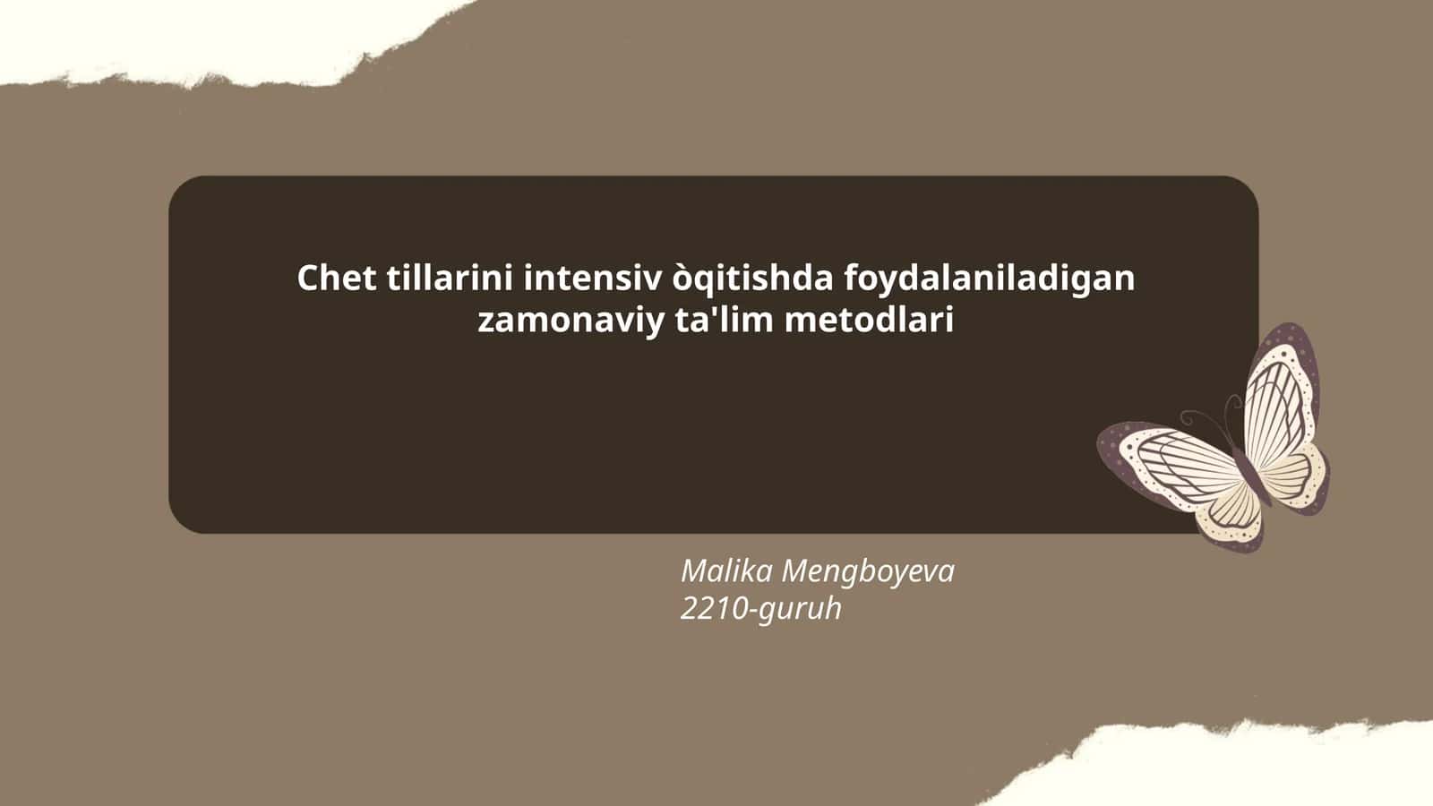 Interaktiv ta'lim metodlari