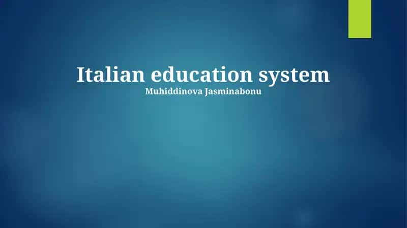 Italiya taʼlim tizimi