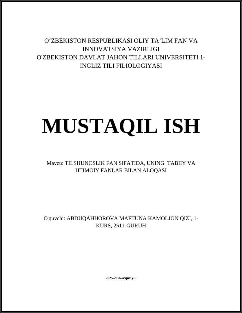 Tilshunoslik fanining mohiyati va tadqiqot usullari