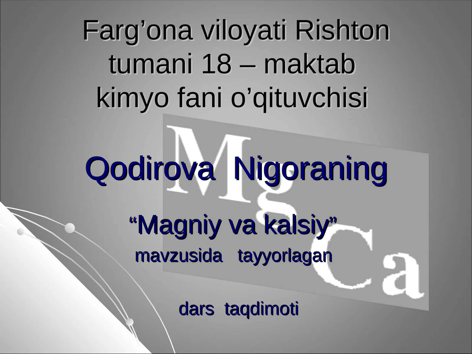 Magniy va kalsiy