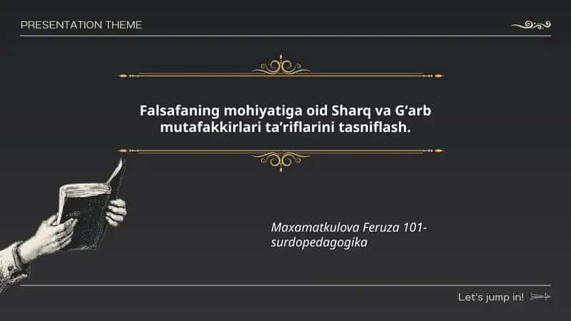 Falsafaning mohiyati