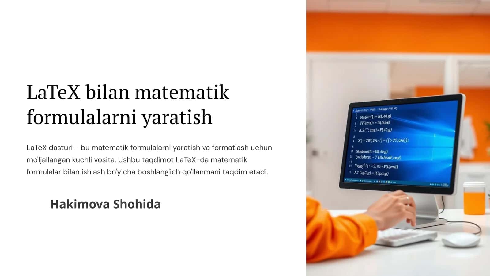 LaTeX bilan matematik formulalarni yaratish