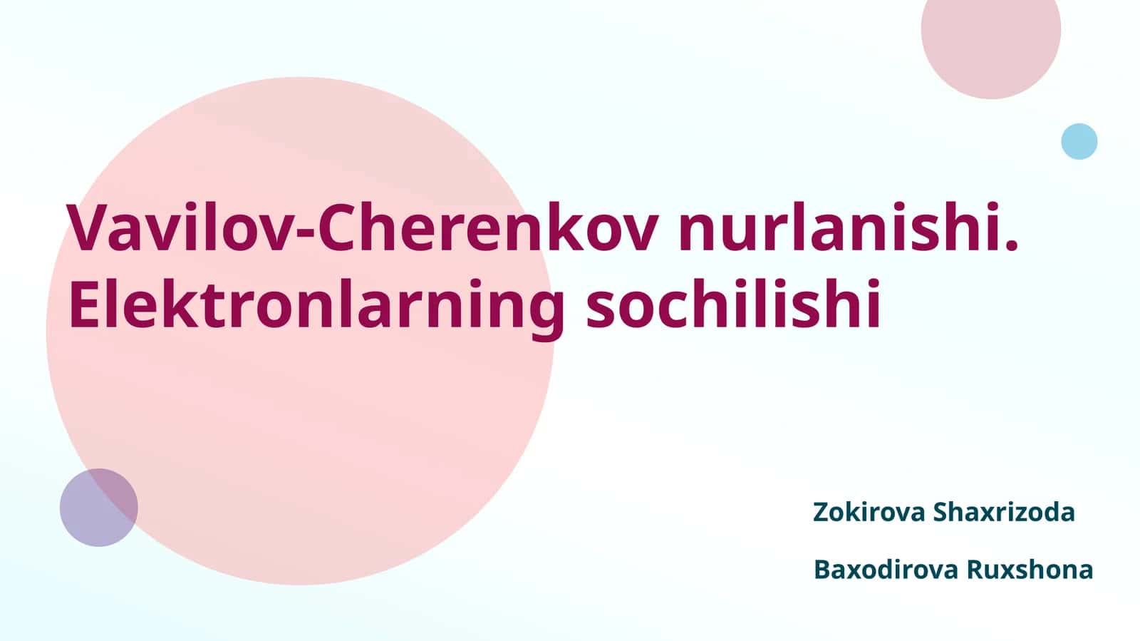 Vavilov–Cherenkov nurlanishi