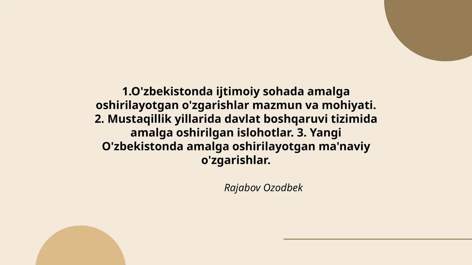 Rajabov Ozodbek
