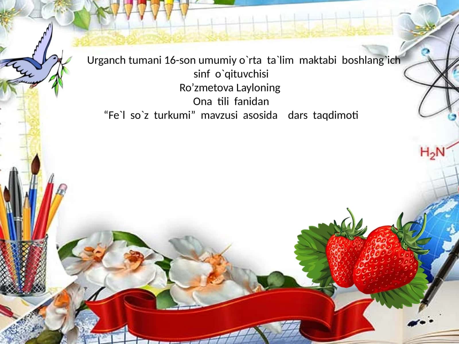 “Fe`l so`z turkumi” mavzusi