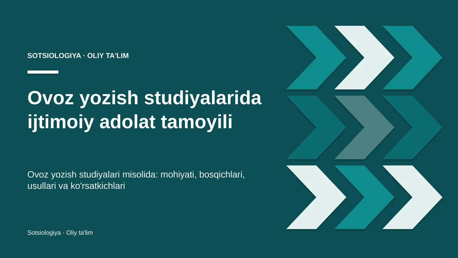 ovoz yozish studiyalarida ijtimoiy adolat tamoyili 8053