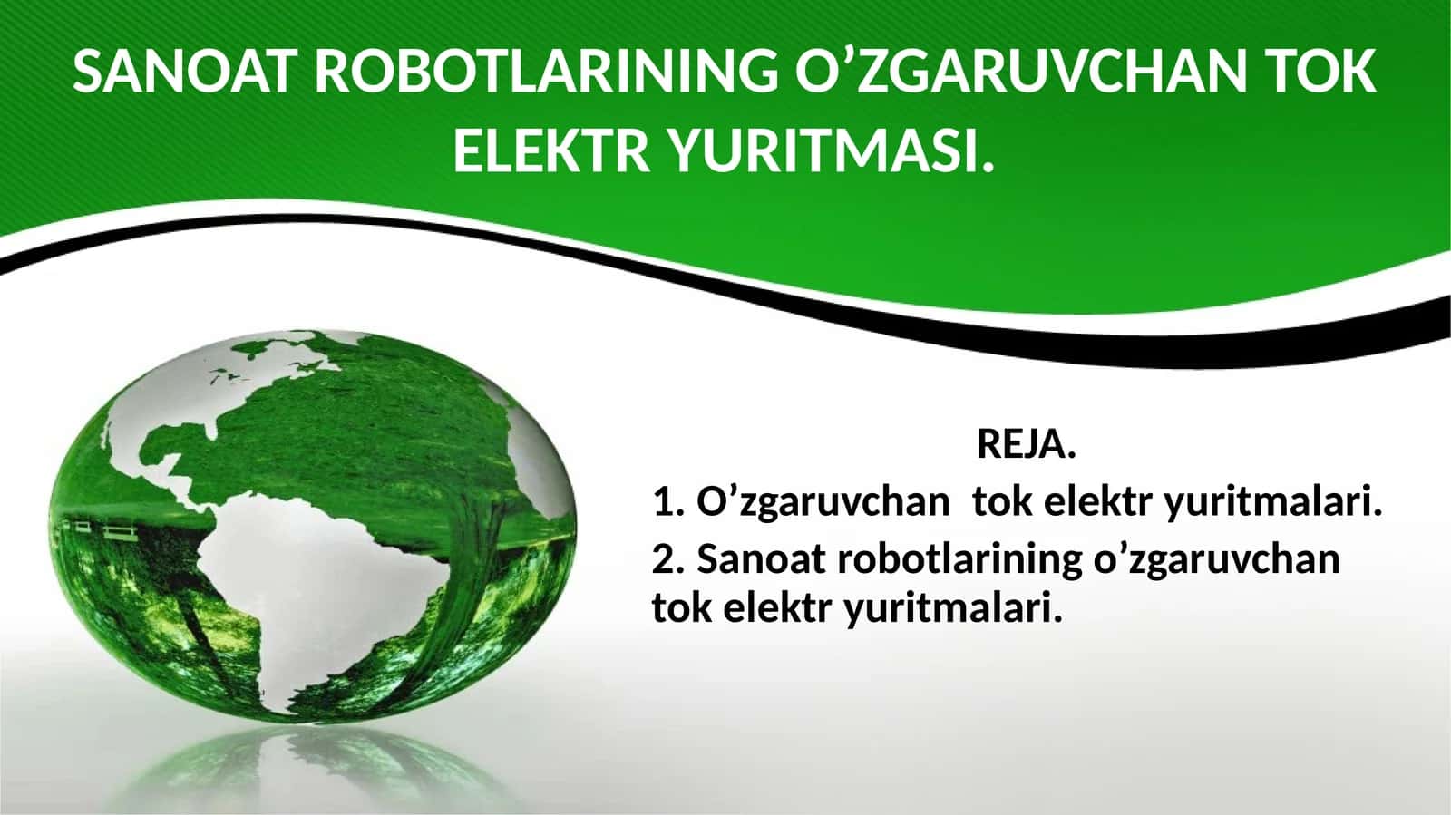 O’zgaruchan tokli komplekt elektr yuritma