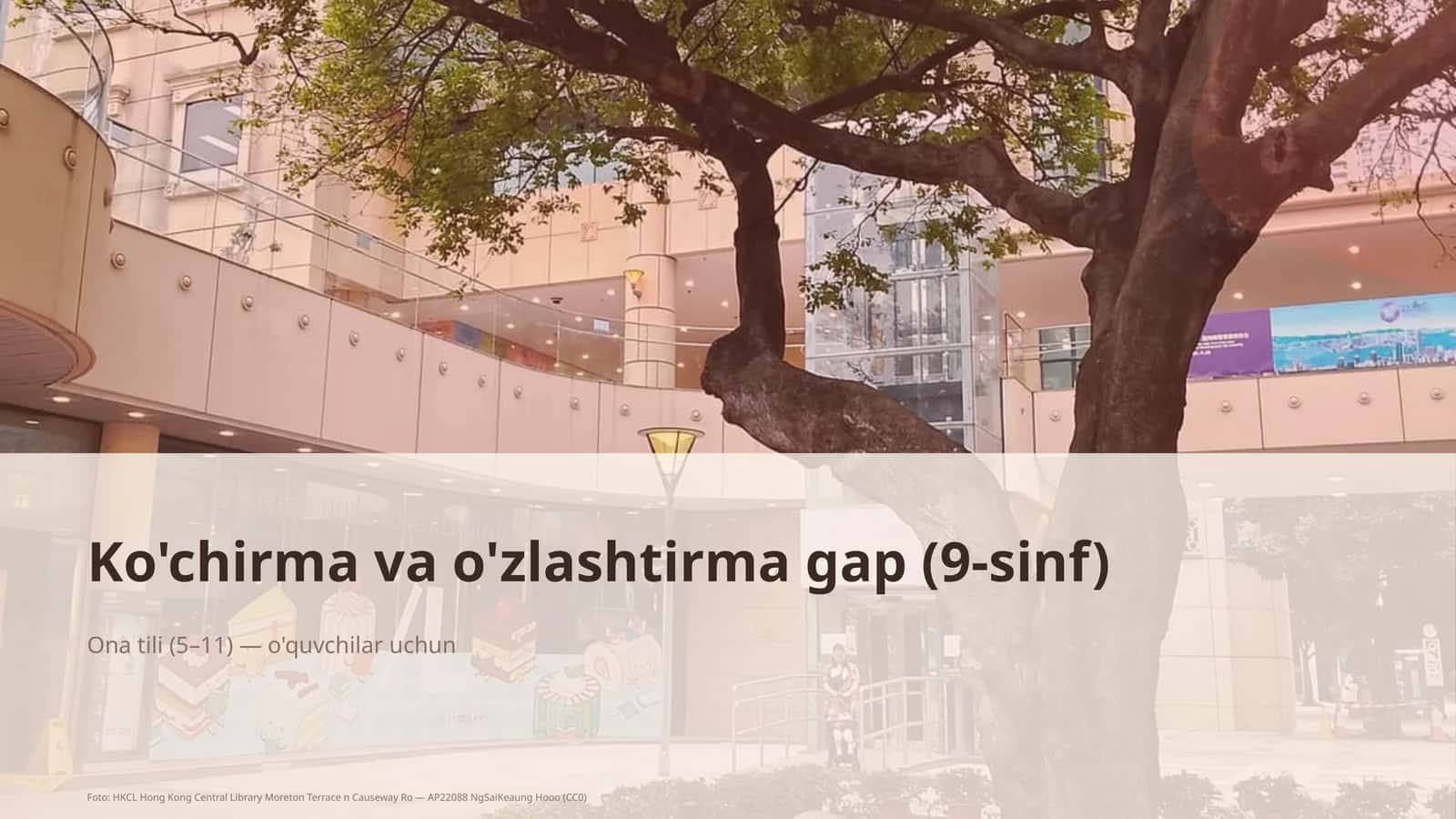 Ko'chirma va o'zlashtirma gap (9-sinf)