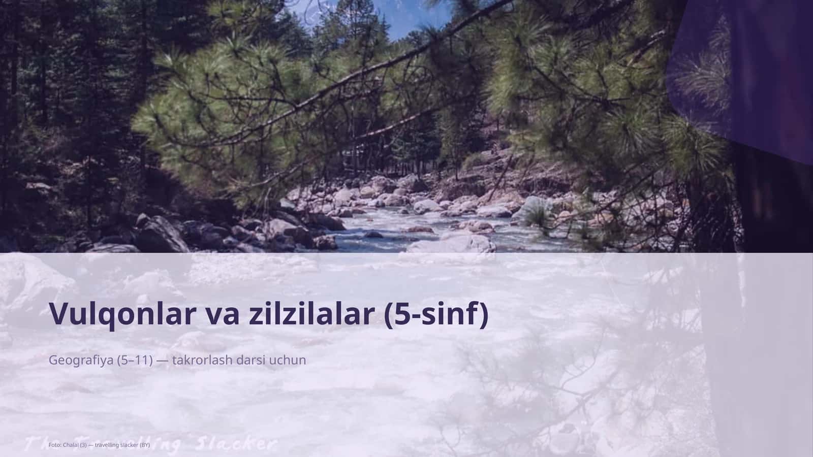 Vulqonlar va zilzilalar (5-sinf)