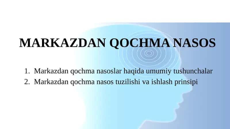 MARKAZDAN QOCHMA NASOS