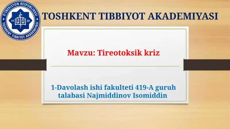 Tireotoksikkriz
