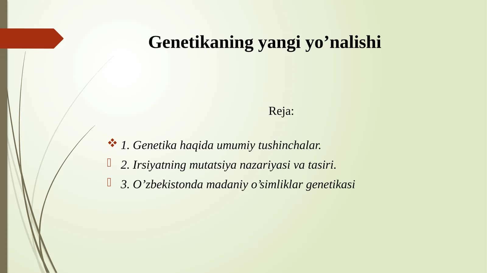 Genetika ning yangi yo’nalishi