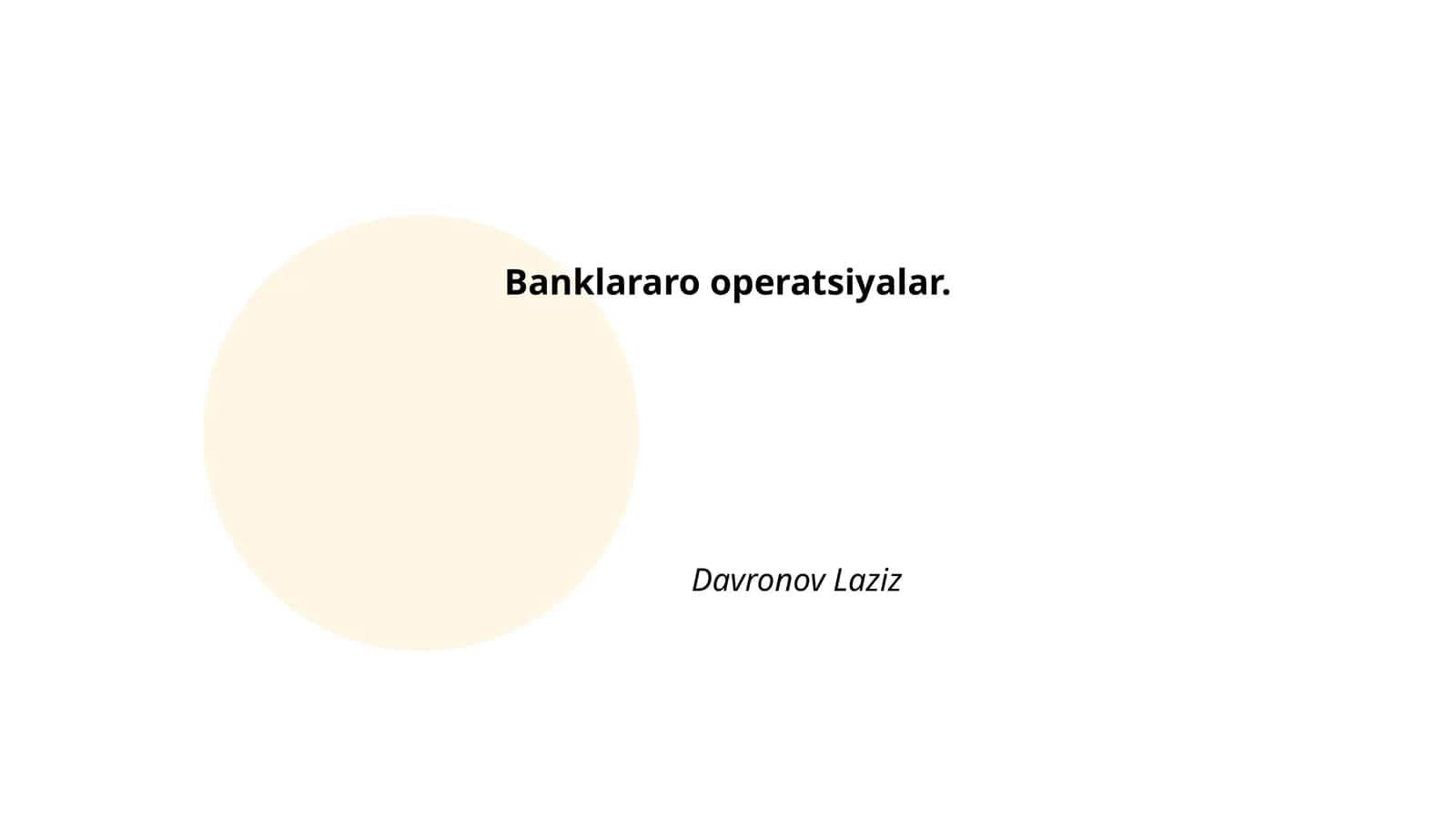 Xalqaro bank operatsiyalari tushunchasi