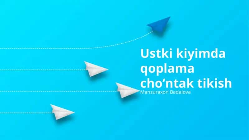 Ustki kiyimda qoplama choʻntak tikish
