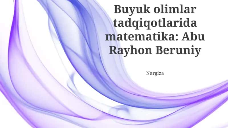 Abu Rayhon Beruniy