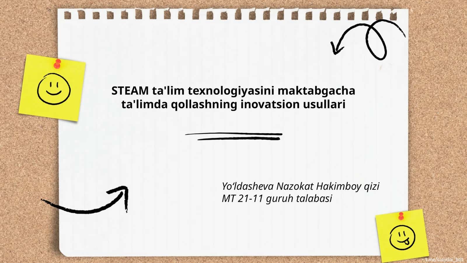 STEAM ta'lim texnologiyasini maktabgacha ta'limda qollashning inovatsion usullari
