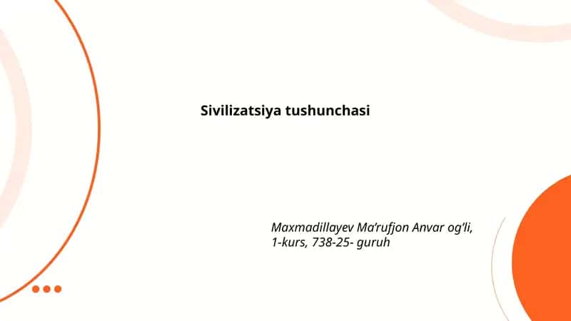 Sivilizatsiya tushunchasi