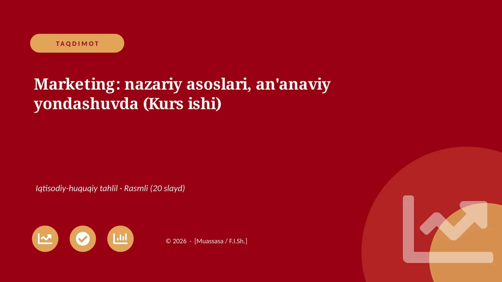 Marketing: nazariy asoslari, an'anaviy yondashuvda (Kurs ishi)