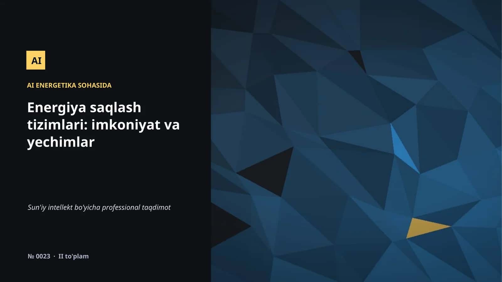 AI ENERGETIKA SOHASIDA