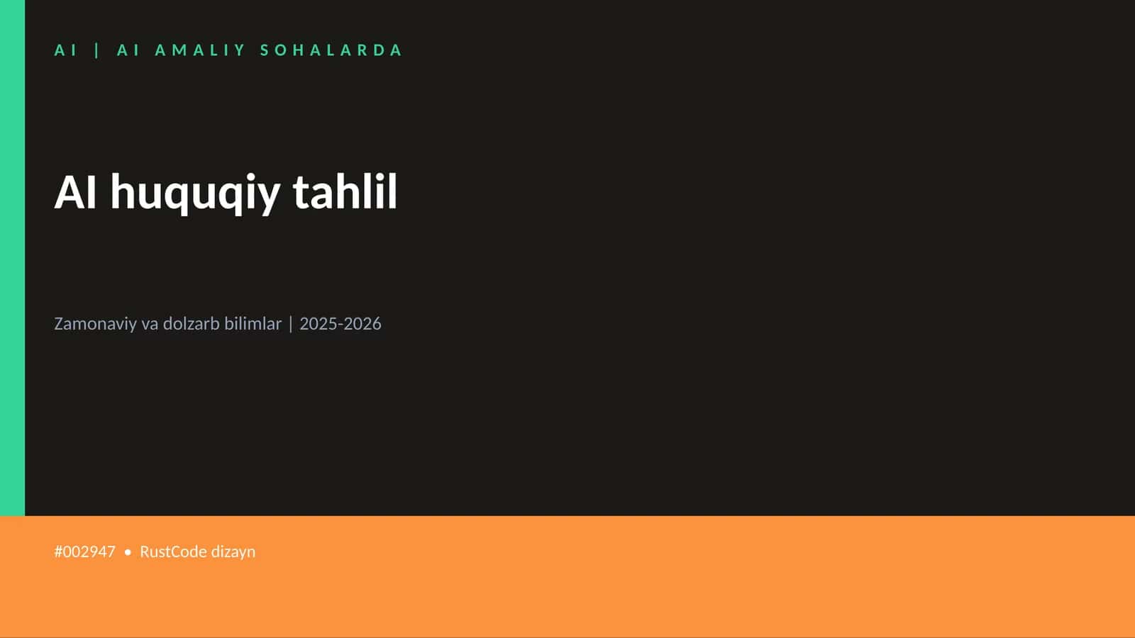 AI huquqiy tahlil