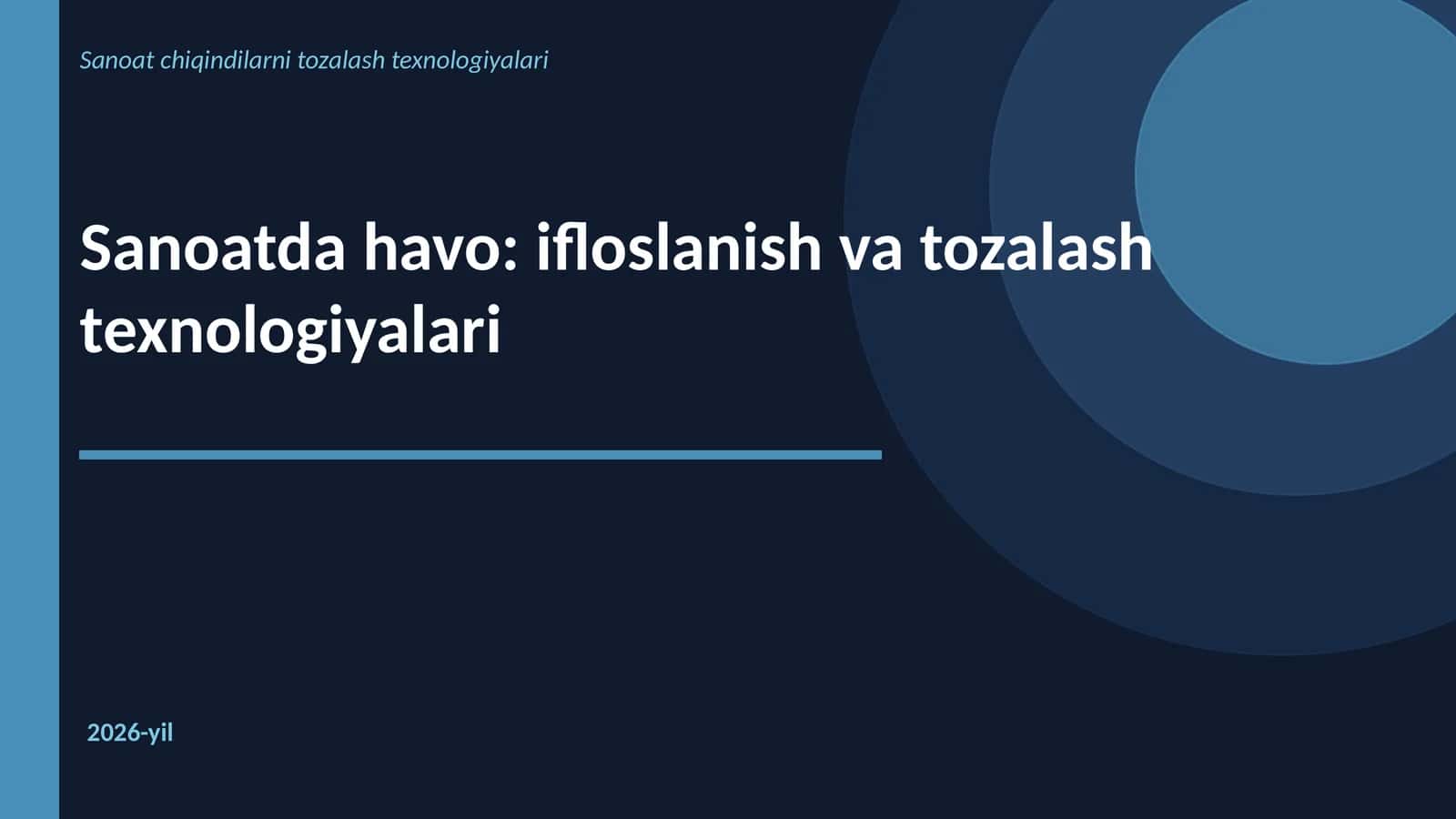 Sanoat chiqindilarni tozalash texnologiyalari