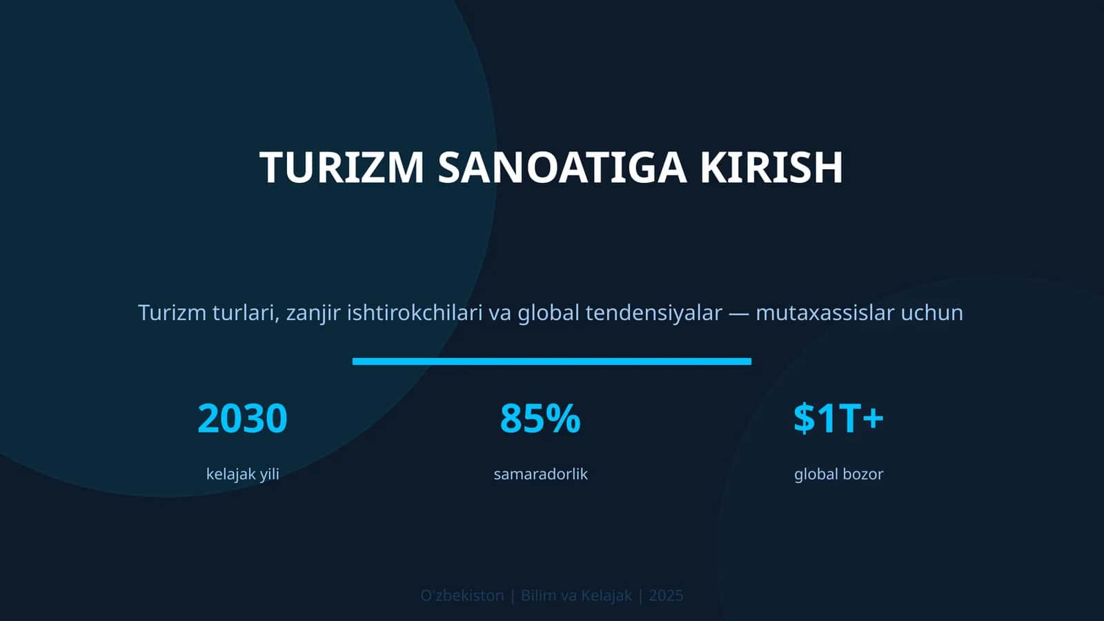 Turizm sanoatiga kirish