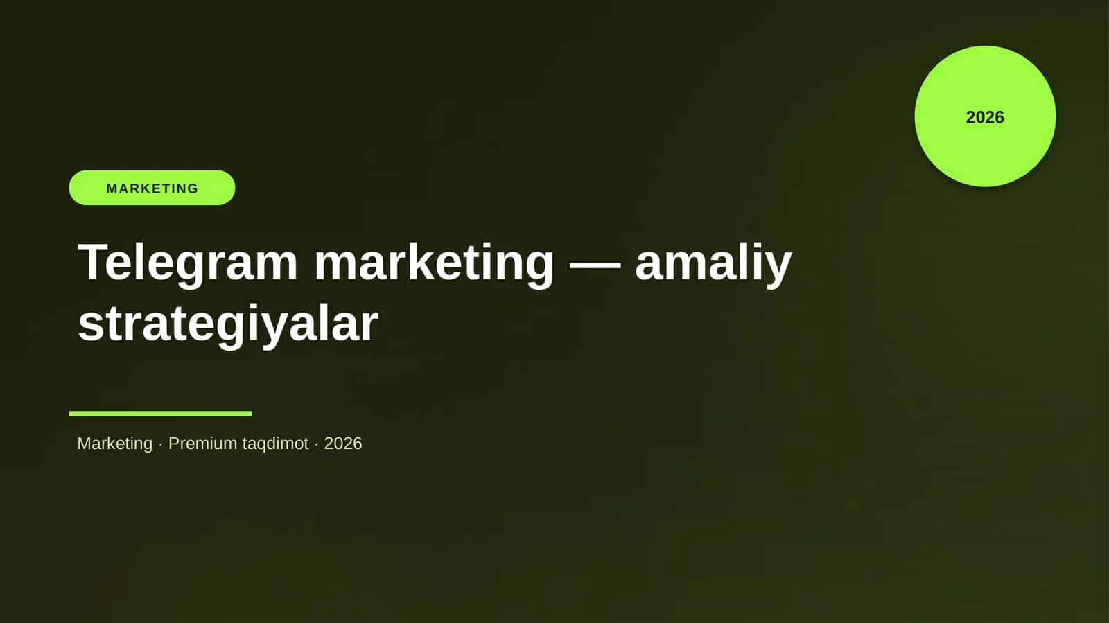 Telegram marketing — amaliy strategiyalar