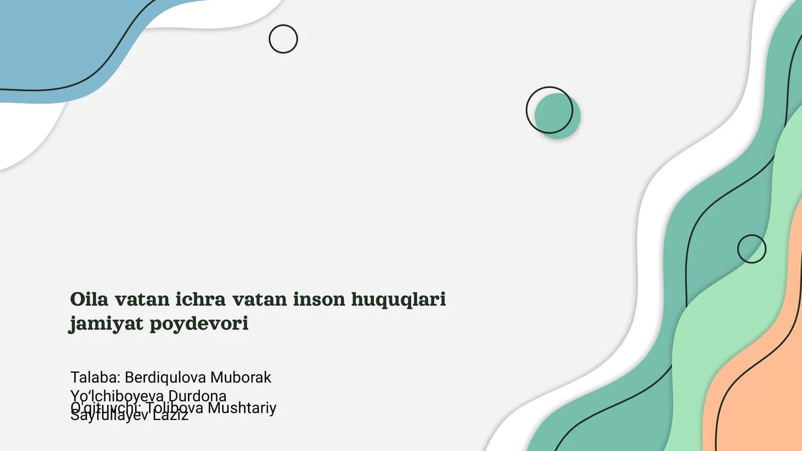 Oila vatan ichra vatan inson huquqlari jamiyat poydevori
