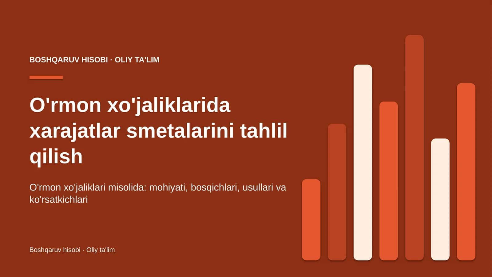 o'rmon xo'jaliklarida xarajatlar smetalarini tahlil qilish 8723