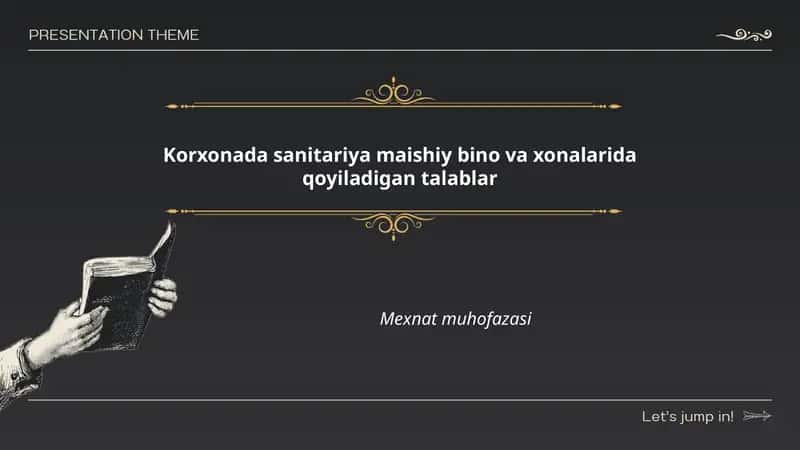Bino va xonalar joylashuvi hamda rejalashtirishdagi sanitariya talablari