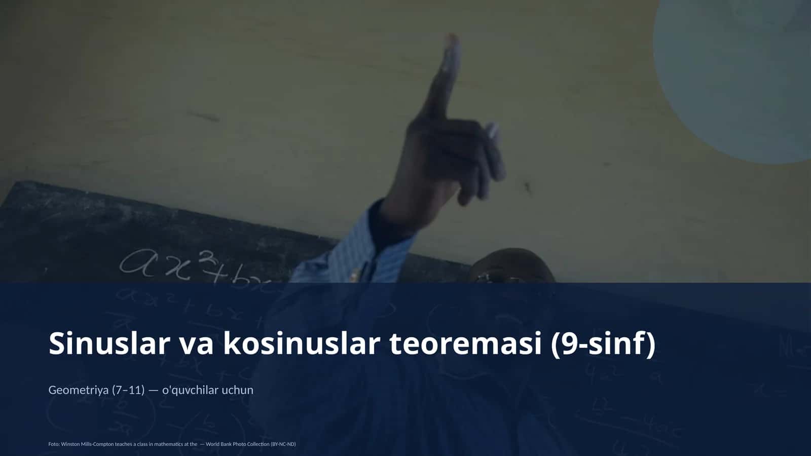 Sinuslar va kosinuslar teoremasi (9-sinf)