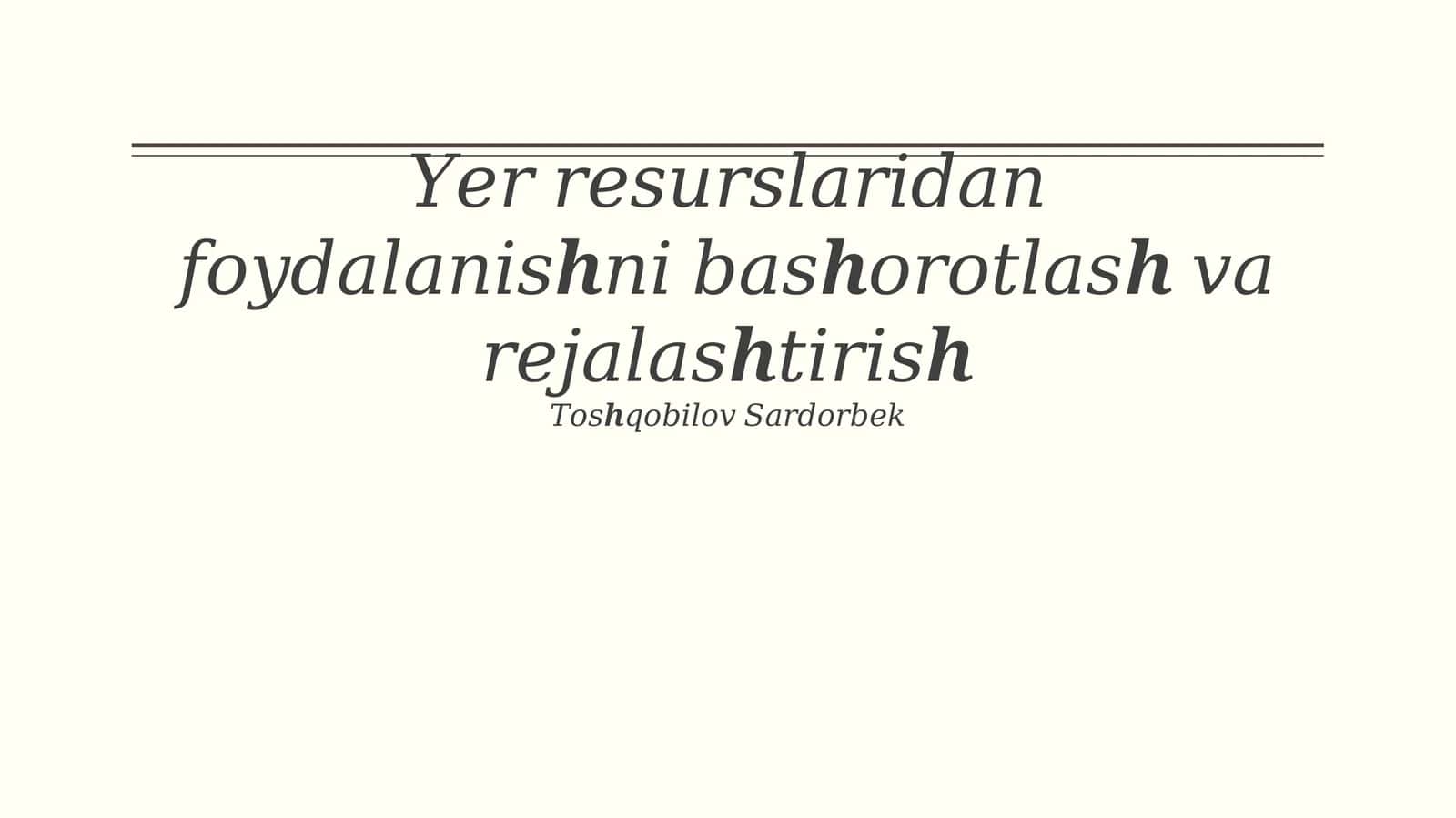 Resurslarni tejash va qayta ishlash texnologiyalari
